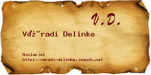 Váradi Delinke névjegykártya